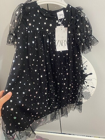 Zara Zara tül detay elbise