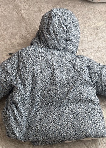 Mango Çiçek Desenli Tüylü Kapüşonlu Anorak - Görsel 5