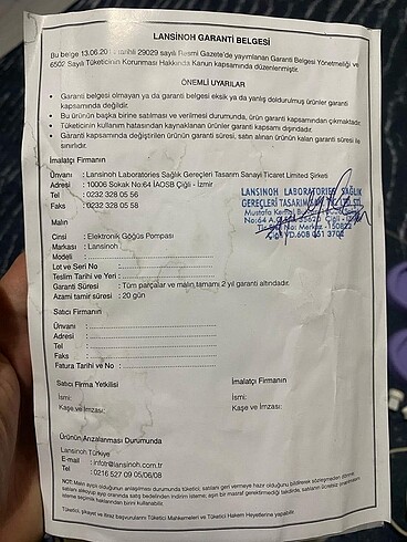 Beden mor Renk Lansinoh süt sağım makinası