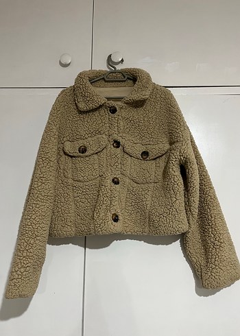 Diğer Bej Pelus Kisa Ceket