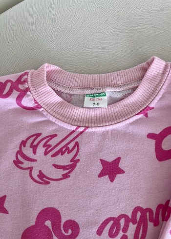 H&M Renkli Baskılı Pembe Kız Eşofman Takımı