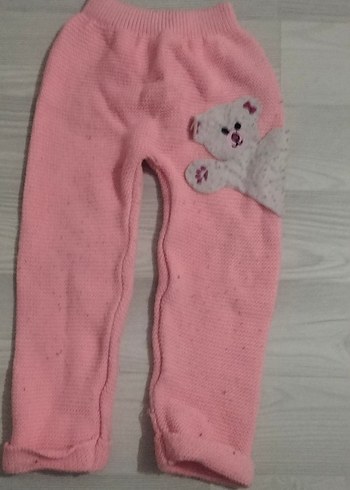 Kız Çocuk Pembe Triko Pantolon