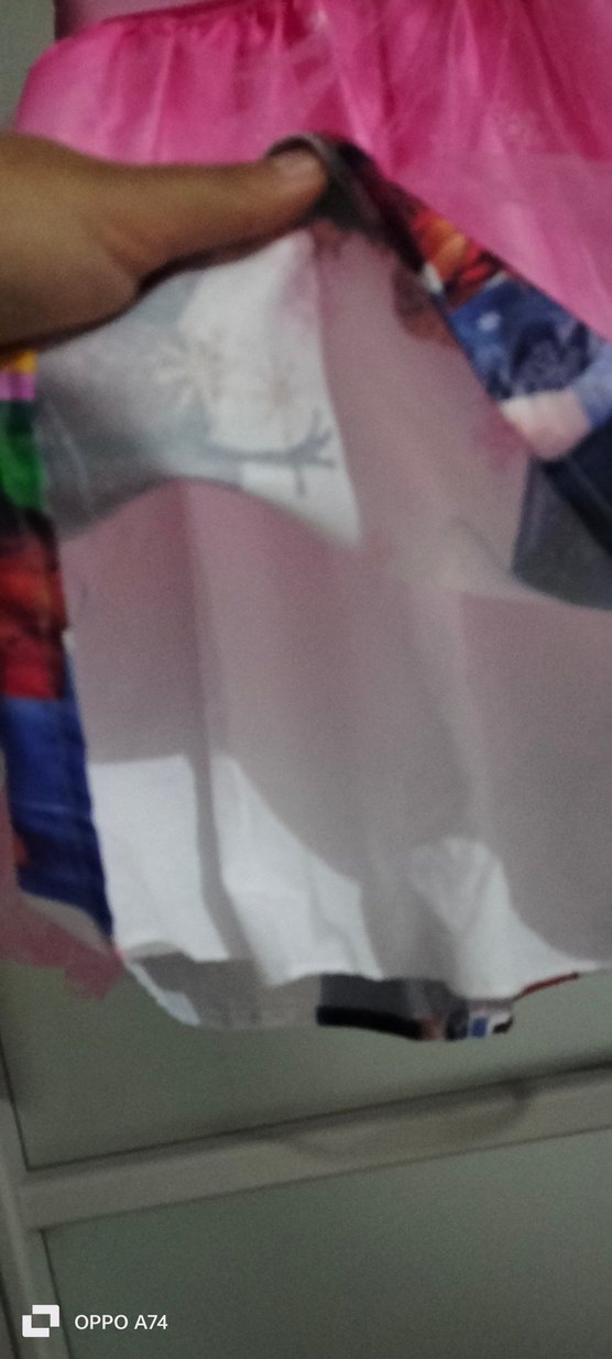 Kız Çocuk Pembe Baskılı Elbise - Görsel 3