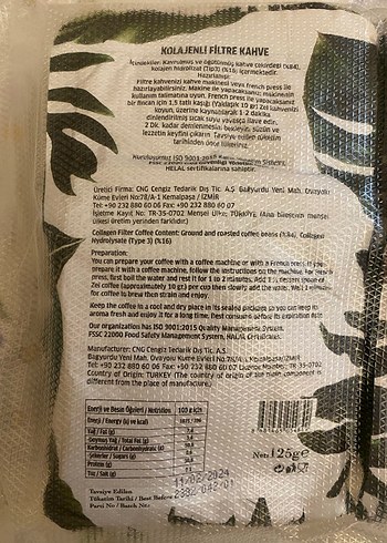 ZEL Premium Blend %100 Arabica Filtre Kahve - Görsel 5