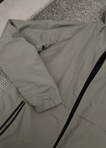 yeşil Kapüşonlu Fermuarlı Erkek Ceket - Görsel 5