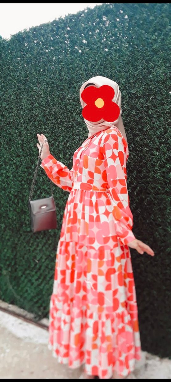 Bohem Çok Renkli Uzun Drapeli Elbise - Görsel 3