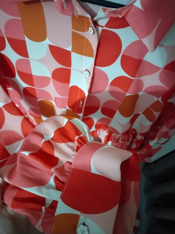 Bohem Çok Renkli Uzun Drapeli Elbise - Görsel 5