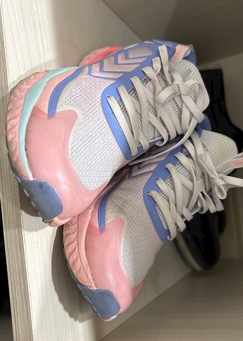 Bağcıklı Pembe Pastel Kadın Spor Ayakkabı - Görsel 2