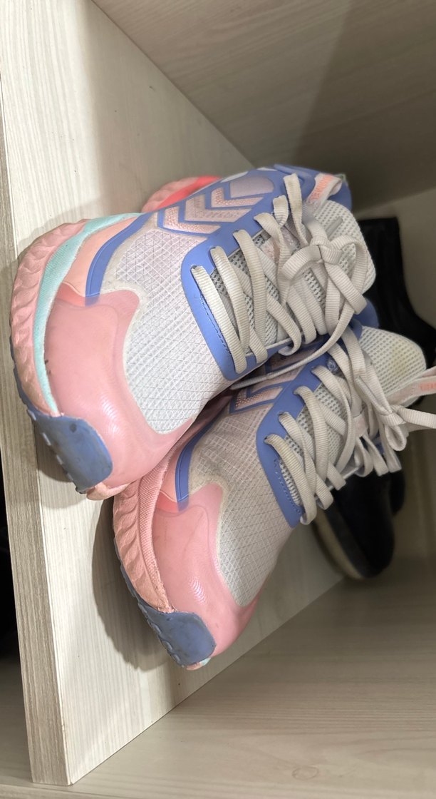 Bağcıklı Pembe Pastel Kadın Spor Ayakkabı - Görsel 2