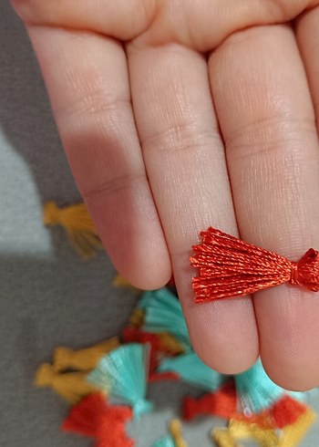 Renkli Bohem Püsküller - Görsel 2