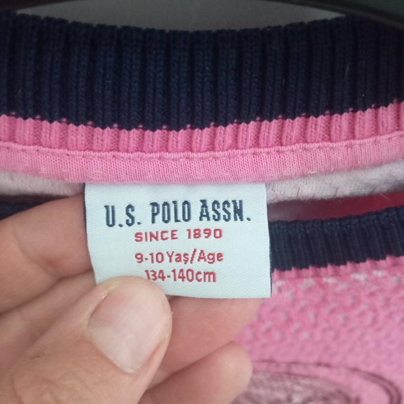 Kız Çocuk Pembe Uzun Kollu Triko Tişört - Görsel 2