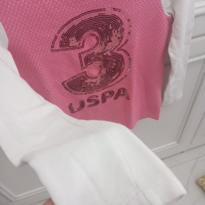 Kız Çocuk Pembe Uzun Kollu Triko Tişört - Görsel 5