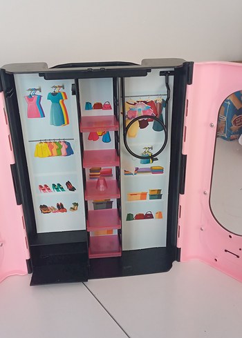 Renkli Oyuncak Barbie Gardırop Seti - Görsel 4