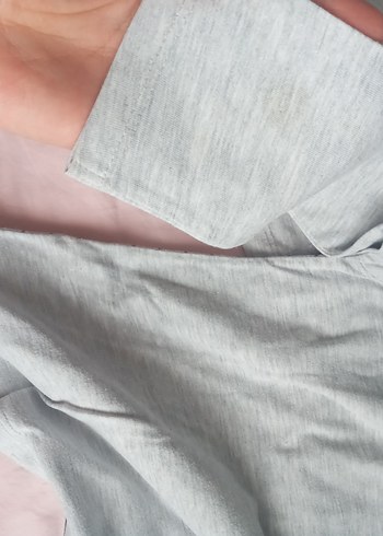 Kız Çocuk Gri Uzun Kollu Simli Tişört - Görsel 10