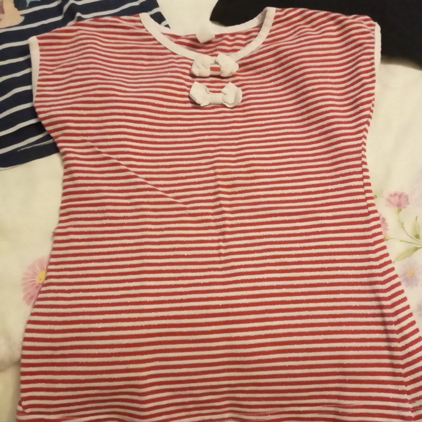 Kız Çocuk Çizgili Uzun Kollu Pamuk Tişört - Görsel 3