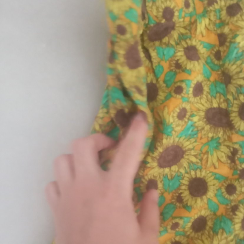 Sarı Ayçiçeği Desenli Mini Şort - Görsel 4