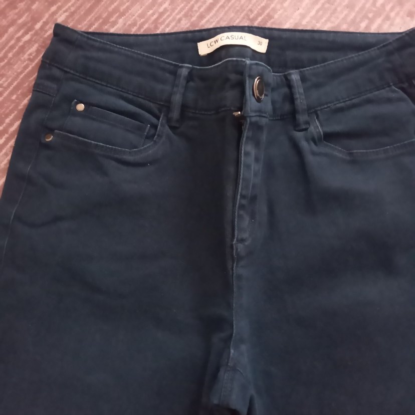 Lacivert Normal Kesim Denim Pantolon - Görsel 2