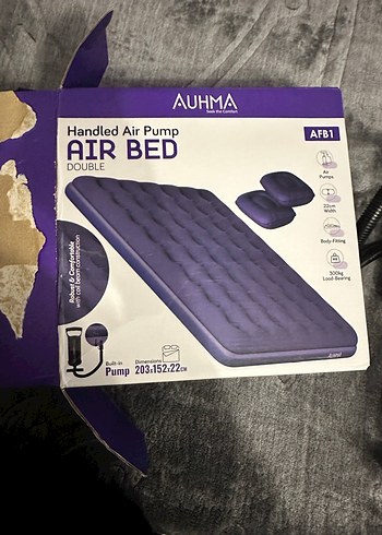 Lacivert Şişme Yatak Koruyucu - Görsel 8