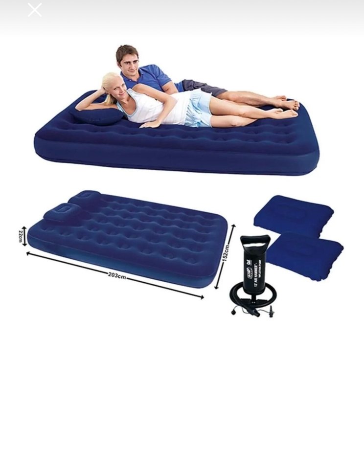 Lacivert Şişme Yatak Koruyucu - Görsel 3