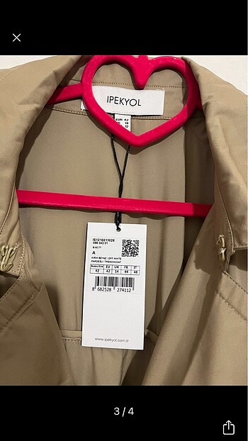 xl Beden camel Renk İpekyol trenç