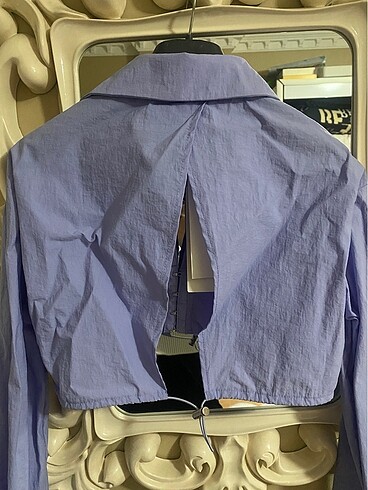 Zara Sırt dekolteli Lila crop