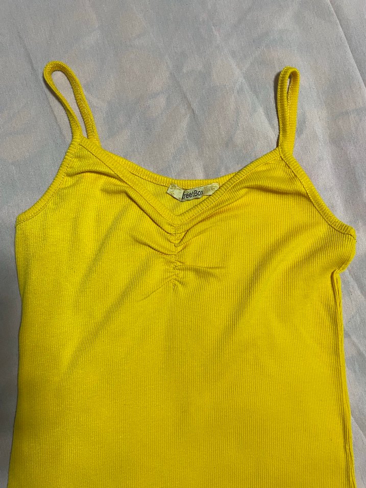 Sarı V Yaka Kadın Atlet - Görsel 2