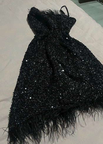 Otriş Detaylı Payetli Abiye Elbise - Görsel 2