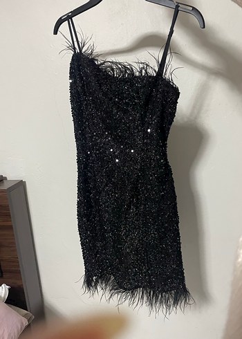 Otriş Detaylı Payetli Abiye Elbise - Görsel 4