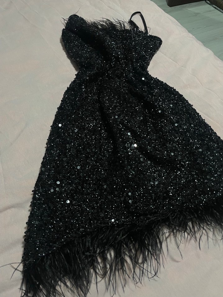 Otriş Detaylı Payetli Abiye Elbise - Görsel 2