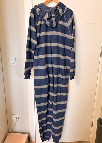 Gri Çizgili Rahat Tulum - Görsel 4