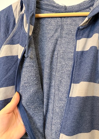 Gri Çizgili Rahat Tulum - Görsel 3