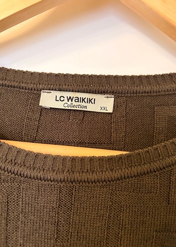 Kadın haki Uzun Örgü pamuklu uzun tunik - Görsel 2