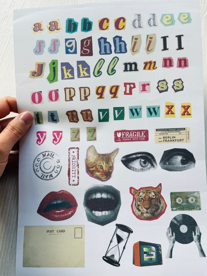 Retro Harf ve Sembol Sticker - Görsel 2