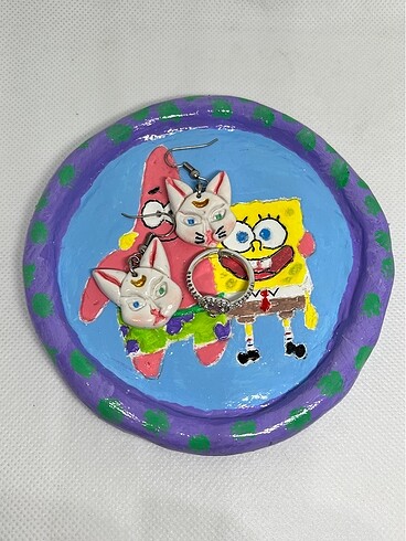 Tasarımcı Sünger Bob Kil Takı Tabağı