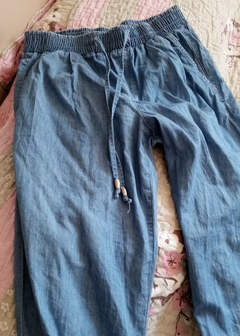 LC Waikiki Bohem Tarzda Mavi Midi Kot Pantolon