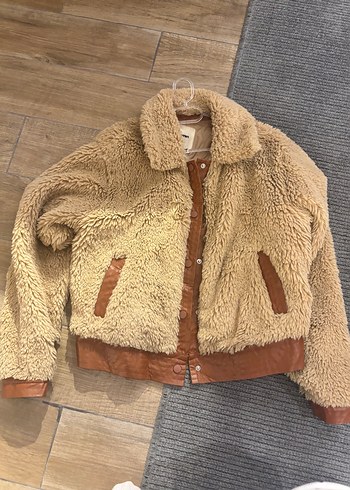Kahverengi Kürklü Deri Kadın Ceket - Görsel 2