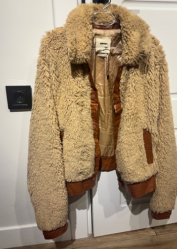 Kahverengi Kürklü Deri Kadın Ceket - Görsel 4