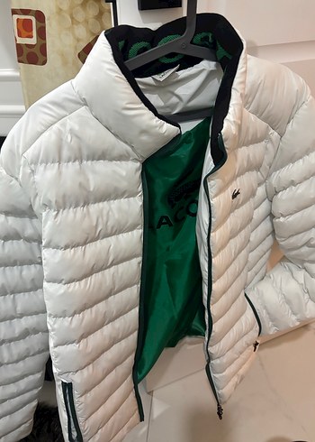 Erkek Beyaz Fermuarlı Yüksek Yakalı Mont - Görsel 2