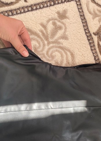 xl Beden Kadın Siyah Deri Dar Kesim Pantolon