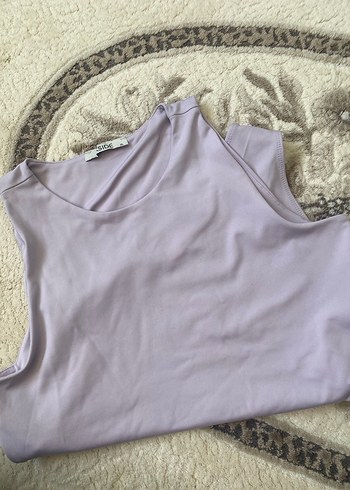 xl Beden Mor Yüksek Yakalı Kolsuz Body