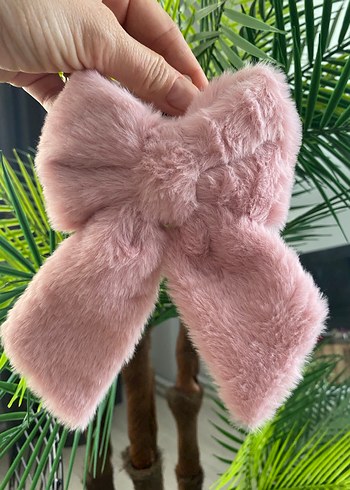 Kadın Bej Kürklü Saç Aksesuarı - Görsel 8