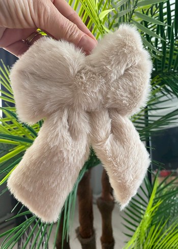 Kadın Bej Kürklü Saç Aksesuarı - Görsel 7