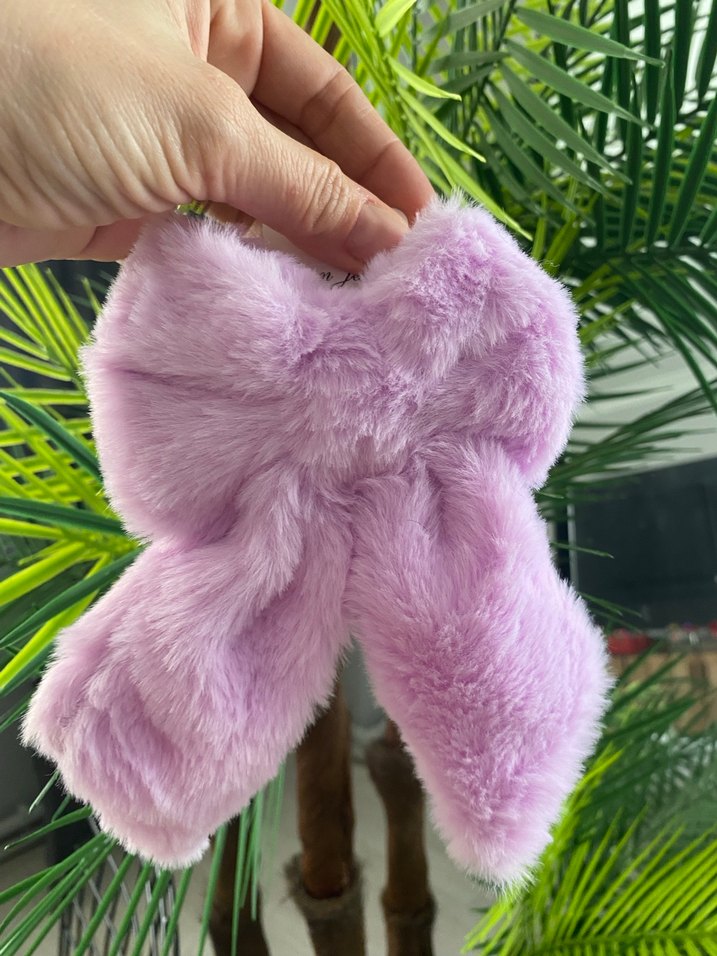 Kadın Bej Kürklü Saç Aksesuarı - Görsel 5