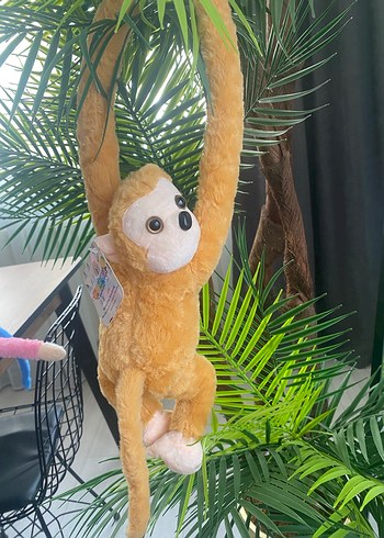 Renkli Kahverengi Peluş Maymun Oyuncak sesli - Görsel 2