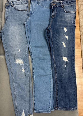 38 Beden mavi Renk Kadın Mavi Denim Jean