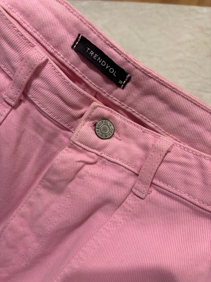 Pembe Denim Pantolon - Görsel 2