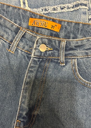 Kadın Mavi Normal Paça Denim Pantolon - Görsel 4