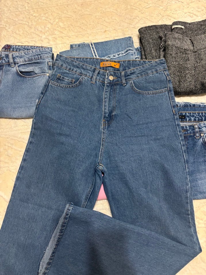 Kadın Mavi Normal Paça Denim Pantolon - Görsel 3