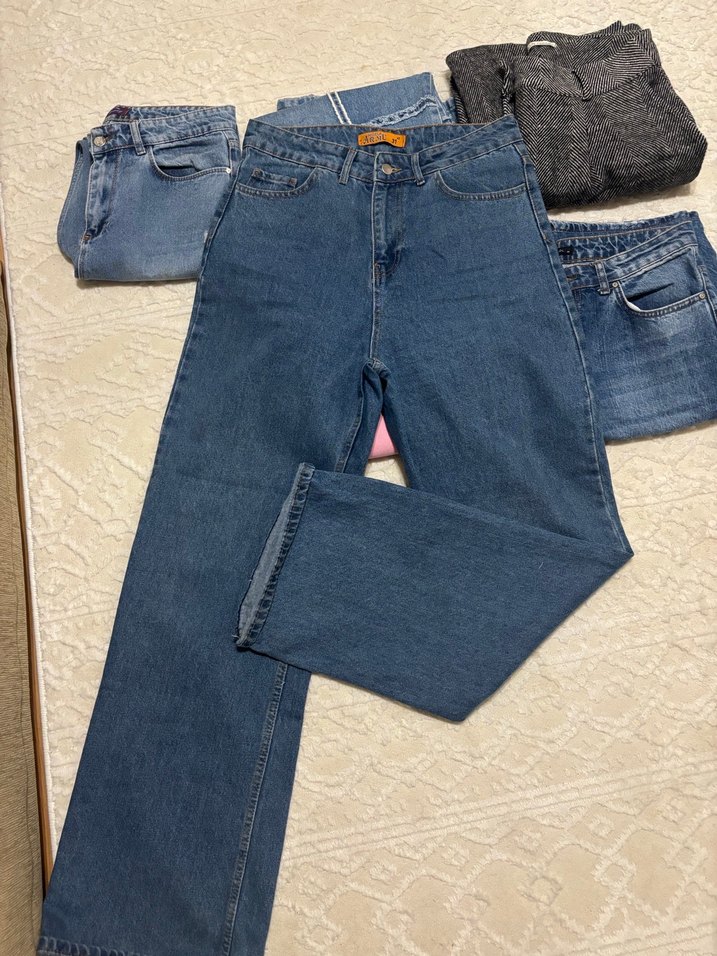 Kadın Mavi Normal Paça Denim Pantolon - Görsel 2