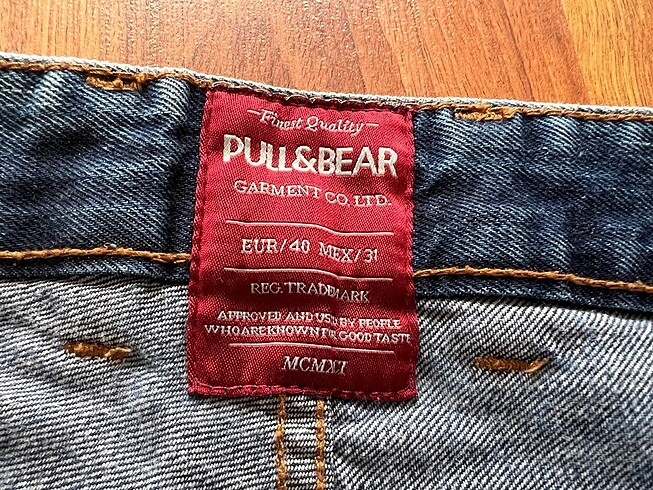 40 Beden Pull&Bear erkek denim pantolon